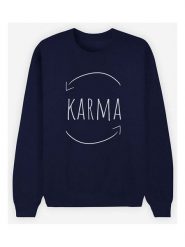WOOOP Bluza "Karma" w kolorze granatowym rozmiar: S. Niebieskie bluzy Wooop, s, bez wzorów, bez kaptura. Za 65.85 zł.