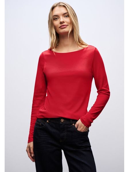 Street One Koszulka w kolorze czerwonym rozmiar: 34. Czerwone bluzki Street One, bez wzorów, street, bez kołnierzyka, bez ramiączek. Za 74.28 zł.