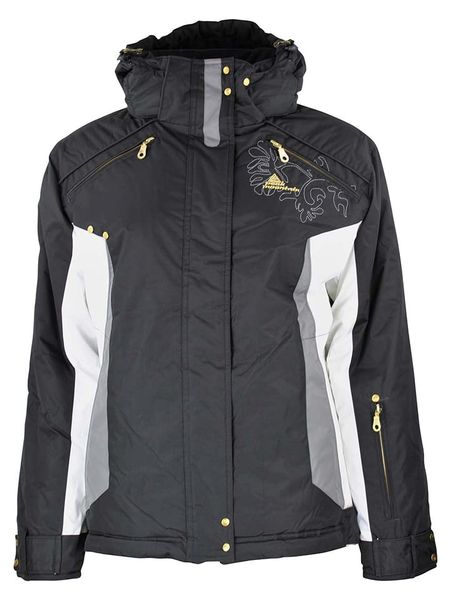 Peak Mountain Kurtka narciarska "Anityx" w kolorze czarno-białym rozmiar: S. Białe kurtki narciarskie Peak Mountain, s, bez wzorów, bez kaptura, narciarskie. Za 201.08 zł.