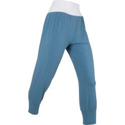 Spodnie haremki, dł. 3/4, Level 1 bonprix niebieski dżins. Niebieskie spodnie sportowe bonprix, bez wzorów, z dżerseju, z obniżonym stanem, na fitness i siłownię. Za 37.99 zł.