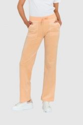 JUICY COUTURE Klasyczne welurowe spodnie dresowe damskie del ray w brzoskwiniowym kolorze, Rozmiar S. Brązowe spodnie dresowe Juicy Couture, s, bez wzorów, z dresówki. W wyprzedaży za 269.99 zł.