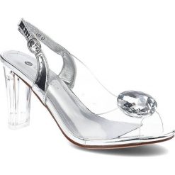 Srebrne Sandały Sca'Viola Damskie Stylowe Obuwie. Szare sandały Sca'viola, bez wzorów, ze skóry ekologicznej, eleganckie, bez obcasa, na obcasie, bez zapięcia. Za 386.99 zł.