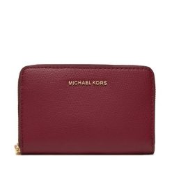 Mały Portfel Damski MICHAEL Michael Kors. Czerwone portfele MICHAEL Michael Kors, bez wzorów. Za 429.99 zł.