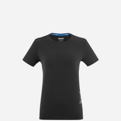 Koszulka do biegania damska Millet Intense Pro Light Ts Ss W active fit. Czarne bluzki Millet, xl, bez wzorów, sportowe, bez kołnierzyka, bez ramiączek. Za 320.00 zł.