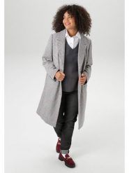 Aniston Płaszcz przejściowy w kolorze czarno-karmelowym rozmiar: 52. Szare płaszcze Aniston, bez wzorów, bez kaptura. Za 185.95 zł.