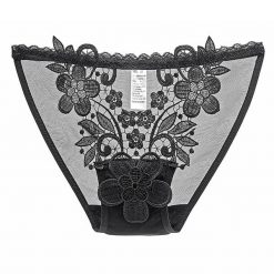 Figi z haftem i prześwitującym materiałem Pakize. Figi Intica, l, bez wzorów, z tkaniny. Za 69.00 zł.