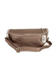 Anna Morellini Skórzana saszetka "Azzurra" w kolorze jasnobrązowym - 21 x 13 x 6 cm rozmiar: onesize. Brązowe torby na ramię Anna Morellini, bez wzorów, z materiału, sportowe, przez ramię, bez dodatków. Za 130.99 zł.