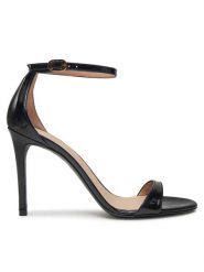 Stuart Weitzman Sandały Nudist II Sandal SJ995 Czarny. Czarne sandały Stuart Weitzman, bez wzorów, ze skóry, bez obcasa, na szpilce, bez zapięcia. Za 1,369.00 zł.