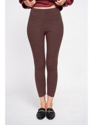 ASSUILI Legginsy w kolorze brązowym rozmiar: 38. Brązowe legginsy Assuili, bez wzorów, z bawełny, z standardowym stanem. Za 78.99 zł.