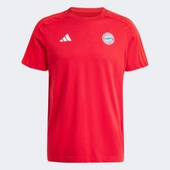 Koszulka piłkarska ADIDAS Bayern Monachium 25-26. Bluzki Adidas, l, bez wzorów, prążkowane, sportowe, bez kołnierzyka, bez ramiączek. Za 139.99 zł.
