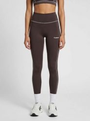 Damskie legginsy Hummel Pulse Retro. Brązowe legginsy Hummel, l, bez wzorów, z materiału. Za 191.26 zł.