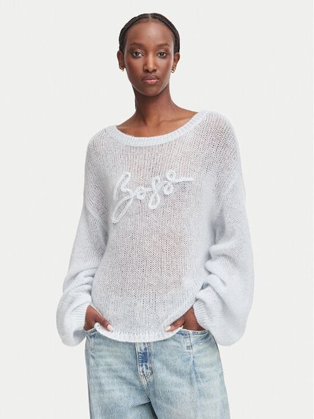 BOSS Sweter C_Farazena 50570093 Niebieski jasny Regular Fit. Niebieskie swetry Boss, xl, bez wzorów, z syntetyku, bez ramiączek. Za 799.99 zł.