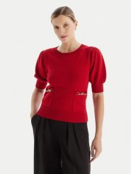 Fracomina Sweter FR25WT7019K55601 Czerwony Slim Fit. Czerwone swetry Fracomina, s, bez wzorów, z syntetyku, bez ramiączek. Za 549.99 zł.