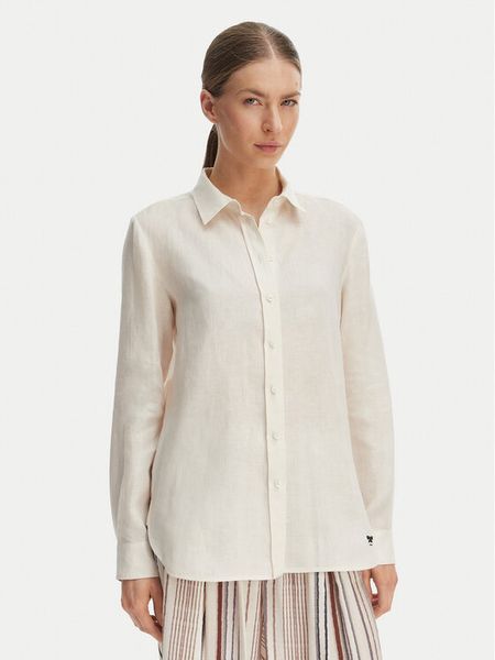 Weekend Max Mara Koszula Werner 2615111072 Écru Regular Fit. Białe koszule Weekend Max Mara, bez wzorów, ze lnu, bez kołnierzyka, bez ramiączek. Za 578.99 zł.