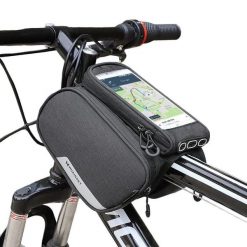 Czarna torba na ramę rowerową Wozinsky 1,5L. Czarne torby na ramię WOZINSKY, bez wzorów, z materiału, biznesowe, na ramię, bez dodatków. Za 107.60 zł.