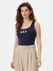 Gap Top 585421-00 Granatowy Slim Fit. Niebieskie topy GAP, l, bez wzorów, z syntetyku, bez kołnierzyka, bez ramiączek. Za 69.99 zł.