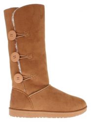 Blackfield Kozaki zimowe "Flocon" w kolorze jasnobrązowym rozmiar: 40. Brązowe kozaki Blackfield, na zimę, z materiału, bez obcasa, bez zapięcia. Za 173.99 zł.
