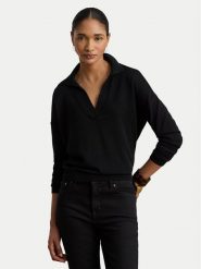 LAUREN RALPH LAUREN Sweter 200P14056002 Czarny Regular Fit. Czarne swetry Lauren Ralph Lauren, xl, bez wzorów, z syntetyku, bez ramiączek. Za 769.99 zł.