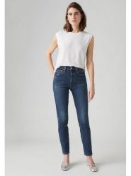 Levi's Dżinsy - Skinny fit - w kolorze granatowym rozmiar: W29/L32. Niebieskie jeansy Levi's®, l, z aplikacjami, z podwyższonym stanem. Za 184.02 zł.