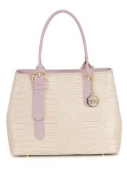 Mia Tomazzi Skórzana torebka w kolorze beżowo-jasnoróżowym - 31 x 24 x 11 cm rozmiar: onesize. Brązowe torby na ramię Mia Tomazzi, bez wzorów, z materiału, przez ramię, bez dodatków. Za 347.99 zł.