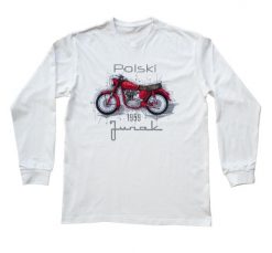 Junak — bluzka z długim rękawem (Rozmiar: 7 - 8 lat; Kolor koszulki: biały; Rodzaj nadruku: Junak). Białe bluzki nikiniki, s, bez wzorów, z bawełny, bez kołnierzyka, bez ramiączek. Za 69.00 zł.