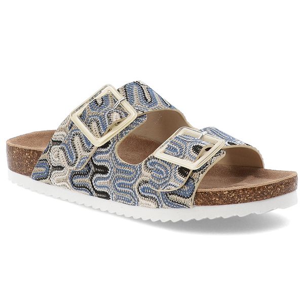 Beżowe Klapki S.Barski Stylowe Obuwie Damskie. Brązowe klapki S.BARSKI, bez wzorów, z materiału, bez obcasa. Za 69.99 zł.