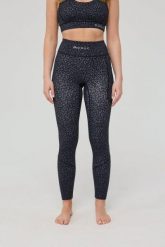 Legginsy Infinite High Waisted - Czarny Leopard. Czarne legginsy OOSC, m, bez wzorów, z materiału, z podwyższonym stanem, długie. Za 245.99 zł.