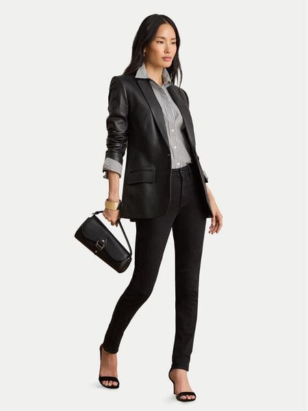 LAUREN RALPH LAUREN Koszula Jamelko 200859048002 Czarny Regular Fit. Czarne koszule Lauren Ralph Lauren, xs, bez wzorów, z bawełny, bez kołnierzyka, bez ramiączek. Za 567.99 zł.
