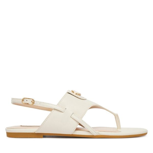 Sandały Liu Jo. Białe sandały Liu Jo, bez wzorów, bez obcasa, na płaskiej podeszwie, bez zapięcia. Za 469.99 zł.