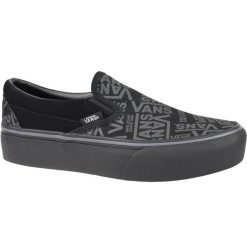 Buty sportowe do chodzenia damskie, Vans 66 Classic Slip-On Platform. Czarne obuwie sportowe Vans, bez zapięcia, trekkingowe, Vans Classic. Za 199.99 zł.