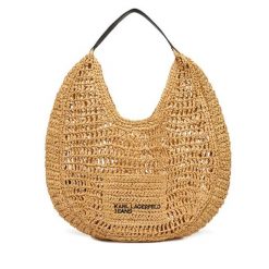 Torebka Karl Lagerfeld Jeans. Brązowe torebki klasyczne Karl Lagerfeld Jeans, bez wzorów, z jeansu, bez dodatków. Za 429.99 zł.