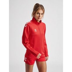 Bluza do piłki ręcznej damska Hummel Core XK Poly Zip Sweat Woman. Czerwone bluzy Hummel, xl, bez wzorów, bez kaptura. Za 209.00 zł.