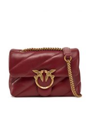 PINKO Torebka Love Puff Mini Cl PE 25 PLTT 100039 A0F2 Bordowy. Czerwone torebki klasyczne Pinko, bez wzorów, ze skóry, bez dodatków. Za 979.99 zł.