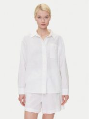 Mustang Koszula Willow 1016575 Biały Relaxed Fit. Białe koszule Mustang, bez wzorów, z bawełny, bez kołnierzyka, bez ramiączek. Za 209.99 zł.