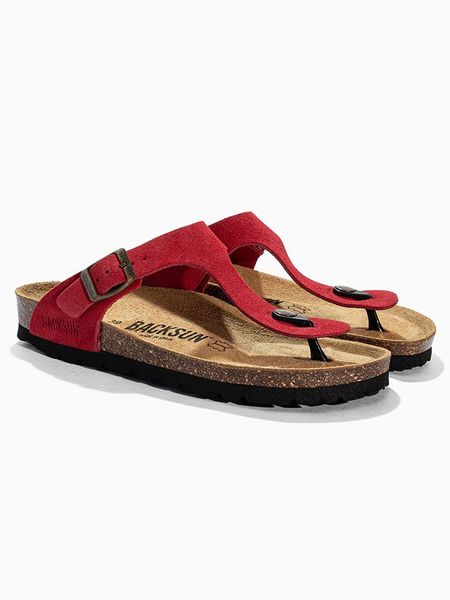 BACKSUN Japonki "Singapore" w kolorze czerwonym rozmiar: 39. Czerwone klapki Backsun, bez wzorów, bez obcasa. Za 129.95 zł.