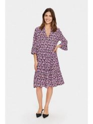 SAINT TROPEZ Sukienka w kolorze fioletowym rozmiar: M. Różowe sukienki Saint Tropez, na co dzień, m, bez wzorów, z wiskozy, klasyczne, bez kołnierzyka, bez ramiączek, midi, proste. Za 170.47 zł.
