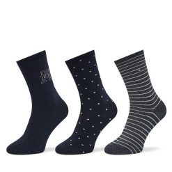 Skarpety długie Tommy Hilfiger. Niebieskie skarpety TOMMY HILFIGER, bez wzorów. Za 99.99 zł.