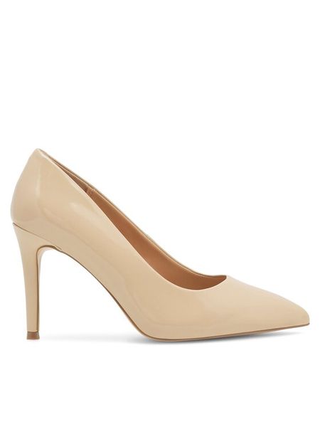 Sergio Bardi Szpilki WYL2142-22Z-A Beżowy. Brązowe szpilki Sergio Bardi, bez wzorów, z lakierowanej skóry, bez obcasa, na szpilce, bez zapięcia. Za 299.99 zł.