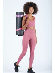 Onamaste Legginsy sportowe "Elisa" w kolorze szaroróżowym rozmiar: S/M. Różowe legginsy Onamaste, m, bez wzorów, z podwyższonym stanem, outdoorowe. Za 127.35 zł.