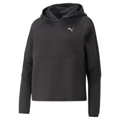 Bluza sportowa damska Puma 67308401. Czarne bluzy Puma, na zimę, l, bez wzorów, z kapturem. Za 409.00 zł.