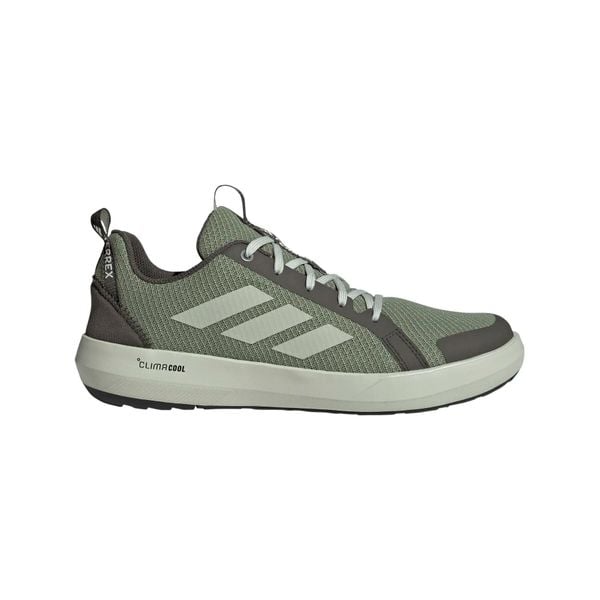Buty trekkingowe adidas Terrex Boat. Zielone trekkingi Adidas, z materiału, wspinaczkowe. Za 311.00 zł.