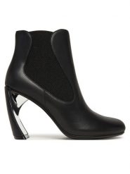 United Nude Botki Zuma Flow Hi 109540116 Czarny. Czarne botki United Nude, bez wzorów, ze skóry, bez obcasa, na słupku, bez zapięcia. Za 1,409.00 zł.