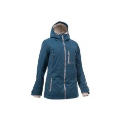 Kurtka snowboardowa i narciarska SNB JKT 500 damska. Niebieskie kurtki narciarskie WED'ZE, xs, bez wzorów, z materiału, bez kaptura, narciarskie. Za 399.99 zł.