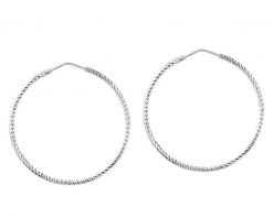 Kolczyki srebrne - koła, 50 mm. Szare kolczyki Apart, srebrne. Za 249.00 zł.