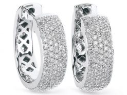 Kolczyki z białego złota z brylantami - koła - 0,67 ct - próba 585. Białe kolczyki Apart, z brylantem, złote. Za 11,990.00 zł.
