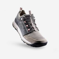 Buty turystyczne damskie Quechua NH500 skóra. Brązowe trekkingi QUECHUA, z kauczuku, trekkingowe. Za 199.99 zł.
