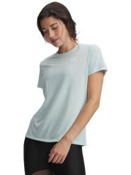 Under Armour Koszulka sportowa "Tech SSC" w kolorze miętowym rozmiar: L. Zielone koszulki sportowe Under Armour, bez wzorów, z materiału, bez ramiączek, outdoorowe. Za 80.95 zł.