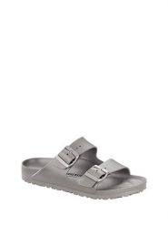 Birkenstock Klapki w kolorze szarym rozmiar: 37. Szare klapki Birkenstock, bez wzorów, z otwartym noskiem, bez obcasa. Za 354.69 zł.