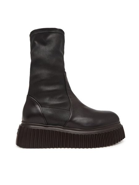 AGL Botki Milagros Stretch D751559PGK Zielony ciemny. Zielone botki AGL, bez wzorów, ze skóry, bez obcasa, na płaskiej podeszwie, bez zapięcia. Za 1,599.00 zł.