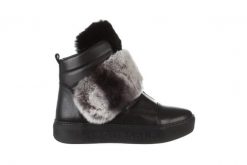 Śniegowce Bayla-161 017 2021 Black 161234, Czarny, Skóra naturalna - 36. Czarne trapery i śniegowce Bayla, z futra. W wyprzedaży za 269.10 zł.